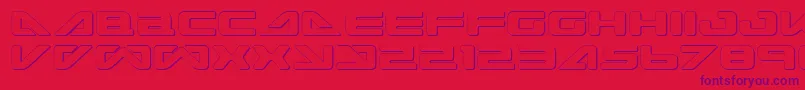SeaDog2001Shadow Font – Purple Fonts on Red Background