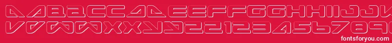 SeaDog2001Shadow Font – White Fonts on Red Background