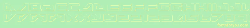 SeaDog2001Shadow Font – Yellow Fonts on Green Background
