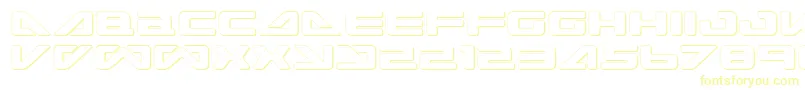 SeaDog2001Shadow Font – Yellow Fonts on White Background
