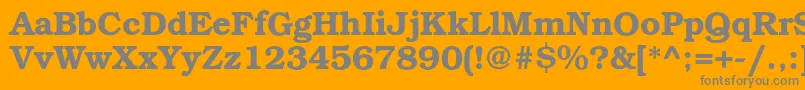 BookmancBold Font – Gray Fonts on Orange Background