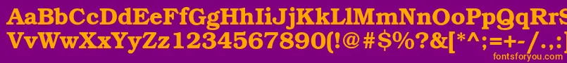 BookmancBold Font – Orange Fonts on Purple Background