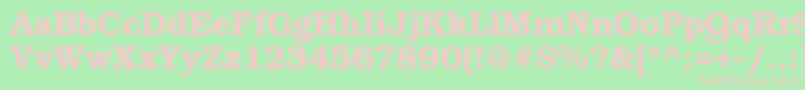 BookmancBold Font – Pink Fonts on Green Background