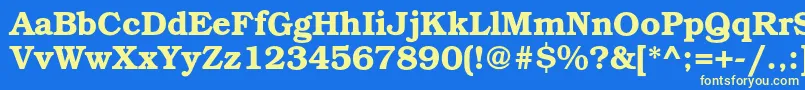 BookmancBold Font – Yellow Fonts on Blue Background