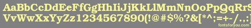 BookmancBold Font – Yellow Fonts on Gray Background