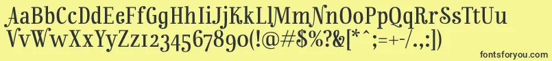 RainbowmansionOsf Font – Black Fonts on Yellow Background