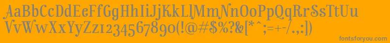 RainbowmansionOsf Font – Gray Fonts on Orange Background