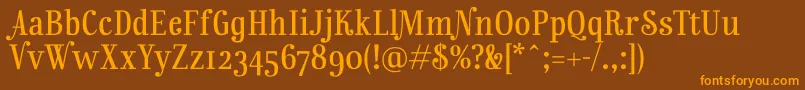 RainbowmansionOsf Font – Orange Fonts on Brown Background