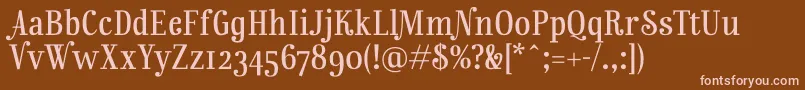 RainbowmansionOsf Font – Pink Fonts on Brown Background