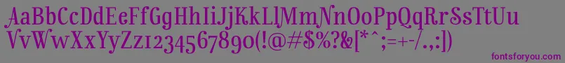 RainbowmansionOsf Font – Purple Fonts on Gray Background