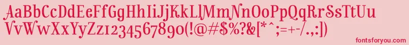 RainbowmansionOsf Font – Red Fonts on Pink Background