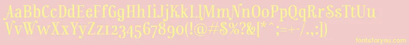 RainbowmansionOsf Font – Yellow Fonts on Pink Background