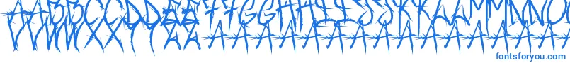 Brushofanarchyoutline Font – Blue Fonts on White Background