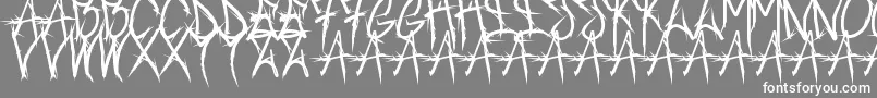 Brushofanarchyoutline Font – White Fonts on Gray Background