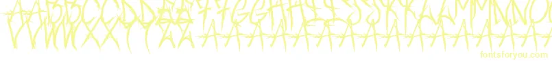 Brushofanarchyoutline Font – Yellow Fonts on White Background