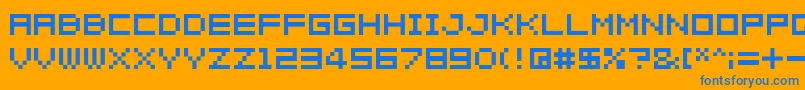 04b 08  Font – Blue Fonts on Orange Background