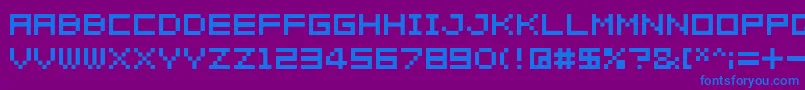 04b 08  Font – Blue Fonts on Purple Background