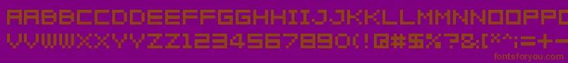 04b 08  Font – Brown Fonts on Purple Background