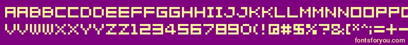 04b 08  Font – Yellow Fonts on Purple Background