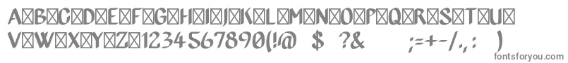 JeffRegular-fontti – harmaat kirjasimet valkoisella taustalla