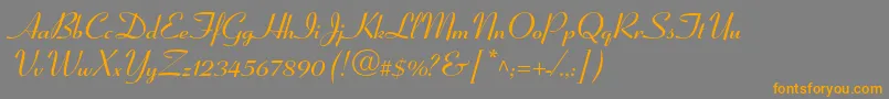 CoronetltstdBold Font – Orange Fonts on Gray Background