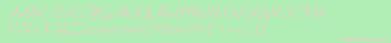 CoronetltstdBold Font – Pink Fonts on Green Background