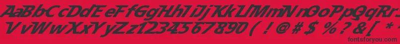 Speedy12 Font – Black Fonts on Red Background