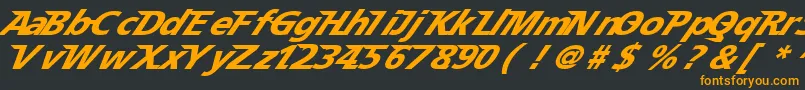 Speedy12 Font – Orange Fonts on Black Background