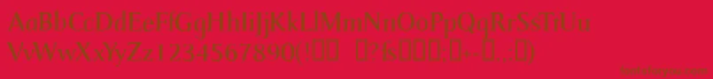 Catherine Font – Brown Fonts on Red Background