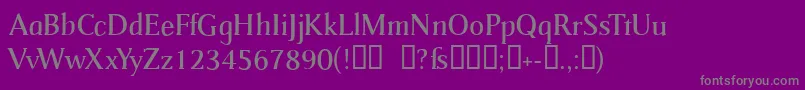 Catherine Font – Gray Fonts on Purple Background