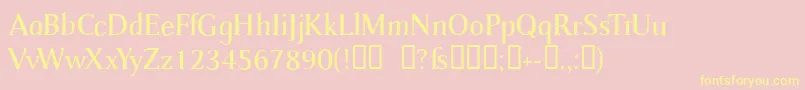 Catherine Font – Yellow Fonts on Pink Background