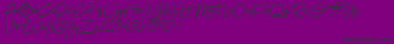 Samanthaforpersonaluse-Schriftart – Schwarze Schriften auf violettem Hintergrund