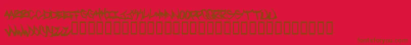 Welcometotexas Font – Brown Fonts on Red Background