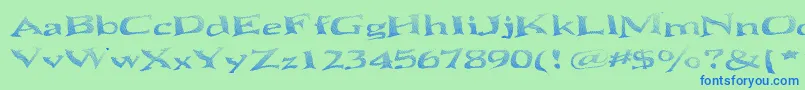 SeawaveBasic Font – Blue Fonts on Green Background