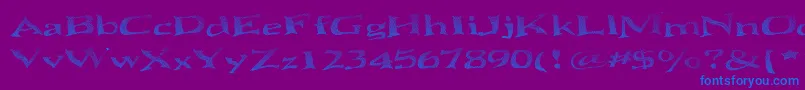 SeawaveBasic Font – Blue Fonts on Purple Background