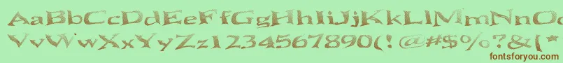 SeawaveBasic Font – Brown Fonts on Green Background