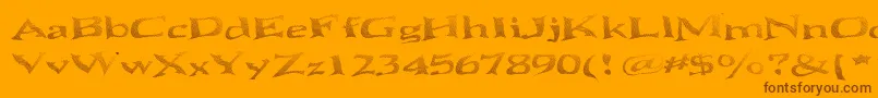 SeawaveBasic-Schriftart – Braune Schriften auf orangefarbenem Hintergrund