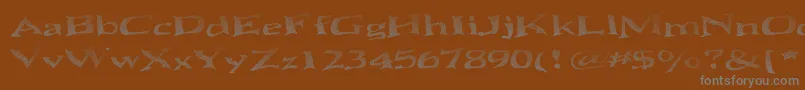 SeawaveBasic-Schriftart – Graue Schriften auf braunem Hintergrund