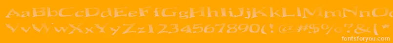 SeawaveBasic-Schriftart – Rosa Schriften auf orangefarbenem Hintergrund