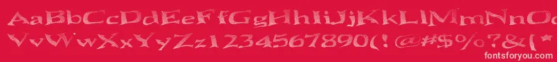 SeawaveBasic Font – Pink Fonts on Red Background