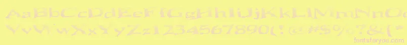 SeawaveBasic Font – Pink Fonts on Yellow Background