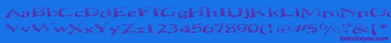 SeawaveBasic-Schriftart – Violette Schriften auf blauem Hintergrund