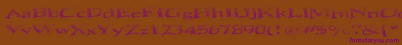 SeawaveBasic Font – Purple Fonts on Brown Background