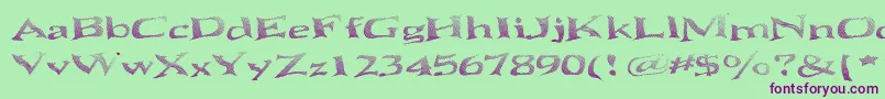 SeawaveBasic Font – Purple Fonts on Green Background