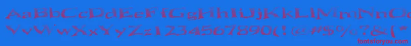 SeawaveBasic-Schriftart – Rote Schriften auf blauem Hintergrund