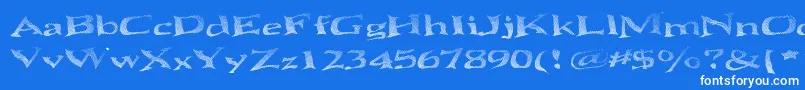 フォントSeawaveBasic – 青い背景に白い文字