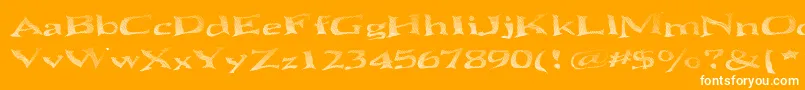 SeawaveBasic-Schriftart – Weiße Schriften auf orangefarbenem Hintergrund