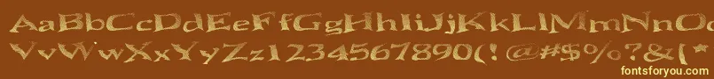 SeawaveBasic Font – Yellow Fonts on Brown Background