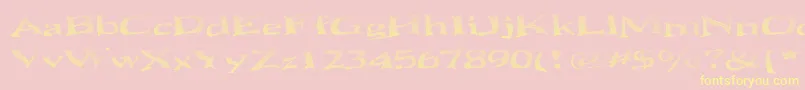 SeawaveBasic Font – Yellow Fonts on Pink Background