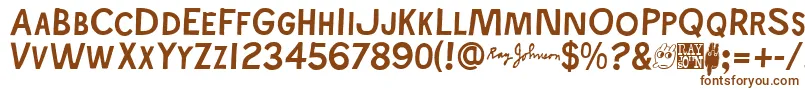 Шрифт Rayjohns – коричневые шрифты на белом фоне